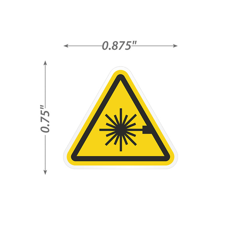 SmartSign (250/Pack) ISO W004 Laser Beam Labels with Symbol in Dispenser Box, 0.838 x 0.75 inch, Laminated Plastic Labels (Aggressive Adhesive) with Polyolefin Film, Yellow/Black, USA-Made