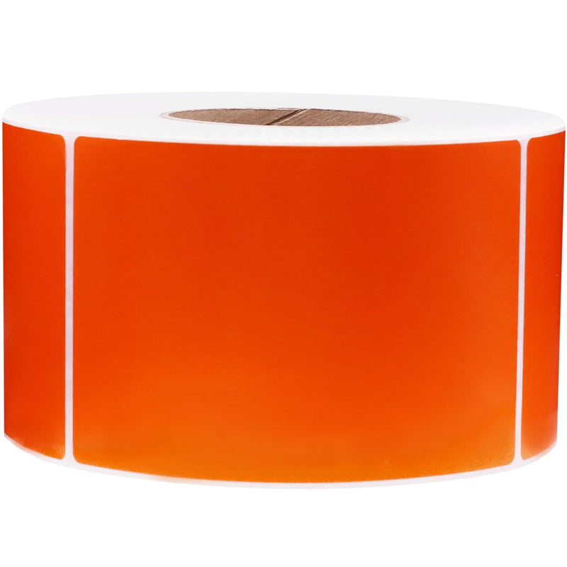 4 x 6 Thermal Transfer Orange Labels, 3″ Inch Core, 1000 Count - Label Paper for Thermal Printer Labels, Permanent Adhesive, Suitable for Various Industries