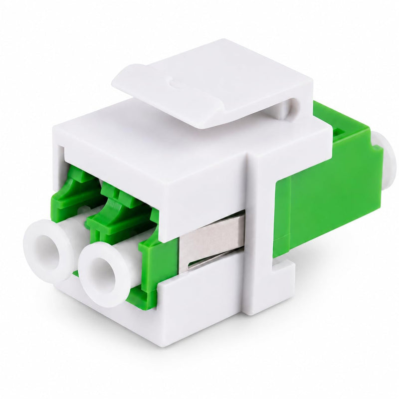 1aTTack.de 3x LWL Keystone Connector OS1 / OS2 (APC) LC Duplex Female to LC Duplex Female Single Mode Green LC/LC (APC) KS Green OS1/OS2 Keystone