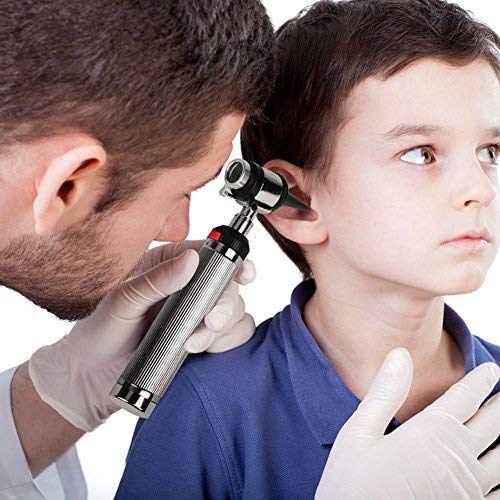 [Australia - AusPower] - Ear Otoscope Kit - 4X Magnifying Ear Scope with Lights Endoscope Diagnostic Medical Instrument Otoscope - 3 Speculum Tips Inspect Ear for Children, Adults, Doctors, Veterinary, Pets Screening 