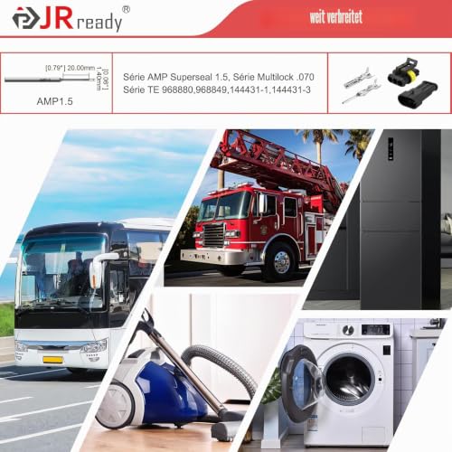 JRready JRconDRK-AMP1.5 Terminal Extraction Tool, Clamp Extraction Tools for AMP Superseal 1.5 Series, Multilock .070 Te Series 968880,968849,144431-1,144431-3