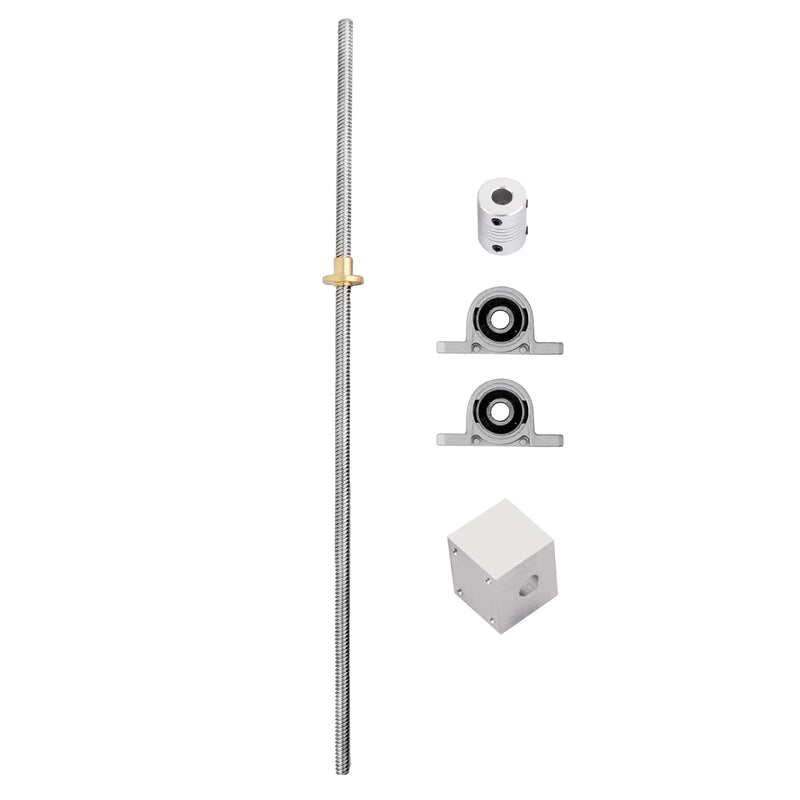 [Australia - AusPower] - 150mm/5.9inch T8 Lead Screw Nut Set, 8mm Diameter Lead Screw+KP08 Pillow Bearing Block+Coupler for 3D Printer,CNC and DIY (150mm, Set) 150mm 