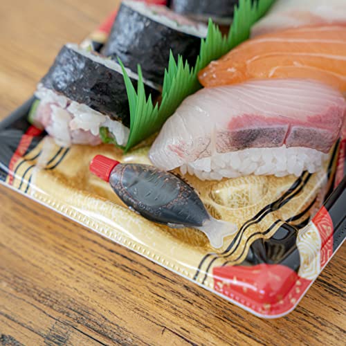 Japanese Soy Sauce Fish-shaped Bottles Tarebin 4ml 200pcs, Made in Japan for Bento Box, Mini Disposable Bottles, Kitchen, Seasoning, Dressing, Sauce