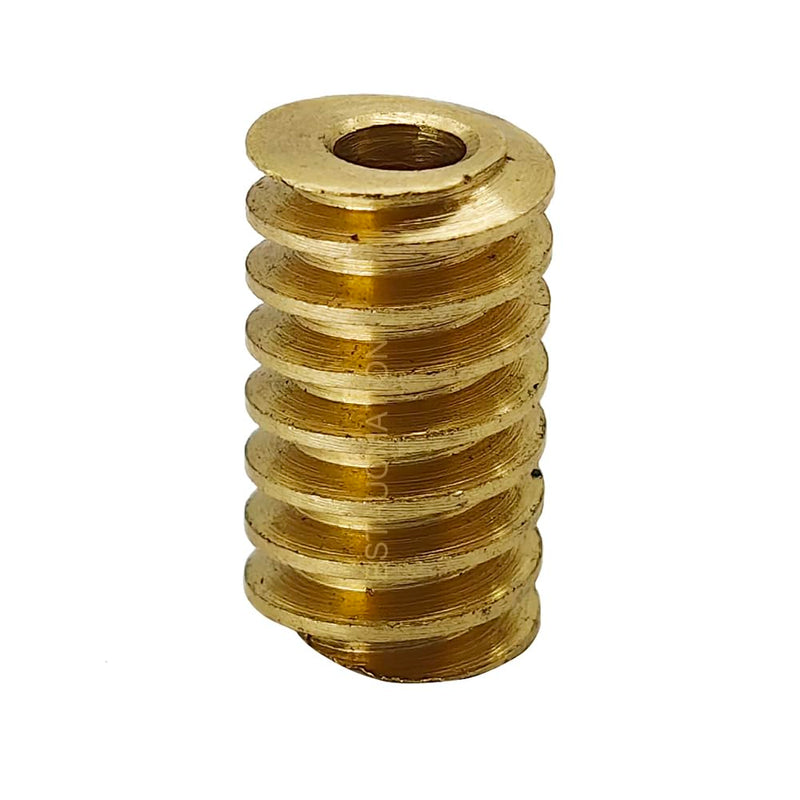 [Australia - AusPower] - Brass Worm Gear Set - 0.5 Modulus 20T 20:1 Reduction Rate 3mm 4mm Hole Diameter Right Rotation Drive Gear Box Wheel Shaft Kit (Rod-3mm bore, Gear-4mm bore) Rod-3mm bore 
