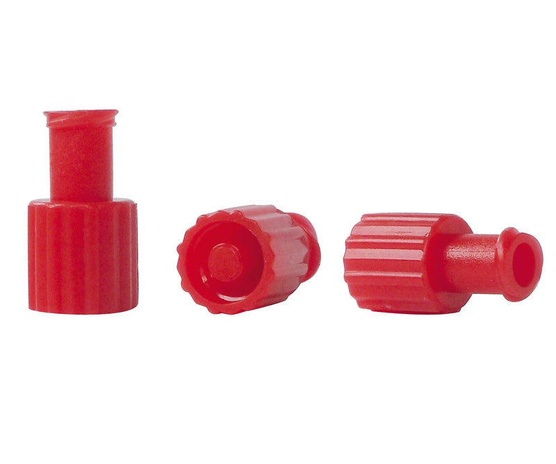 Luer Lock Combination Caps/Lids Sterile Sealing Caps for Disposable Syringes, Red
