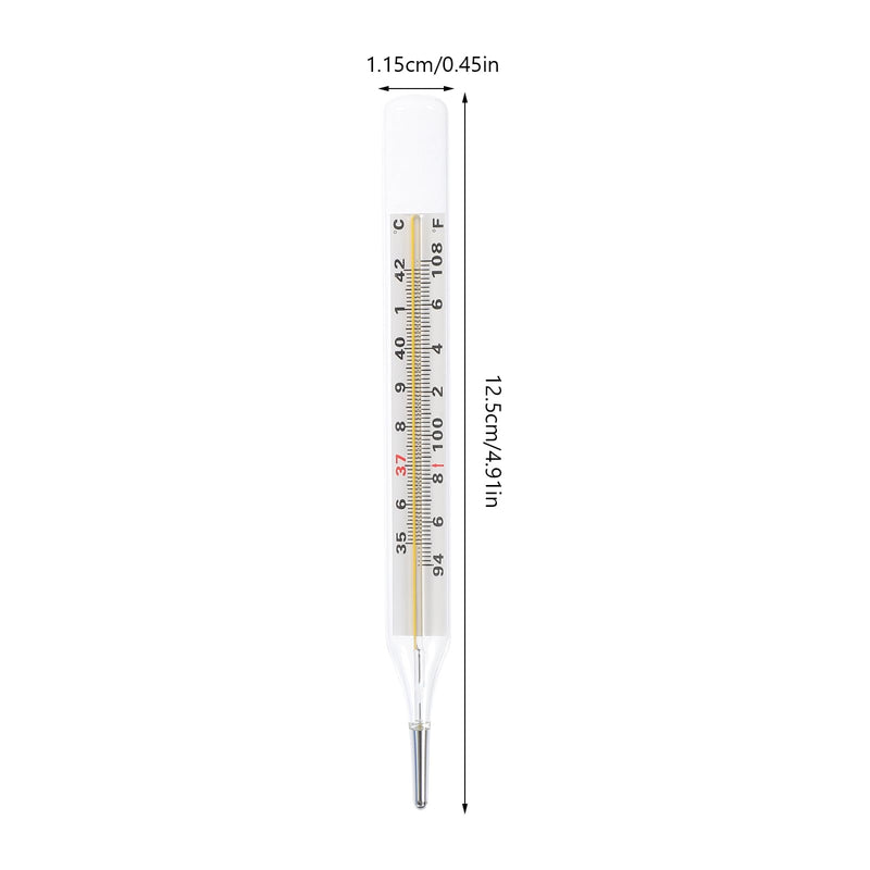 [Australia - AusPower] - MAGICLULU 1Pc Glass Oral Temperature Adult Free Clinic Armpit Fast Reading Fever Indicator(Double Scale) ?&? 