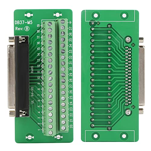 DB37 DIN Rail Mount Interface Module Male Female Connector Breakout Board Terminal Blocks Module Compact Structure PCB Carrier Long (Female Head) Female Head