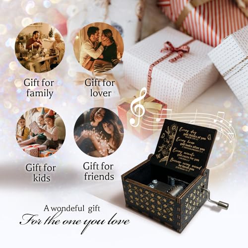 Christian Gifts for Women Men, Antique Engraved Scripture Music Boxes, Spiritual Gifts for Women, Prayer Music Box, Bible Gifts for Women, Baptism Gifts, Catholic Gifts on Birthday Christmas God Bless