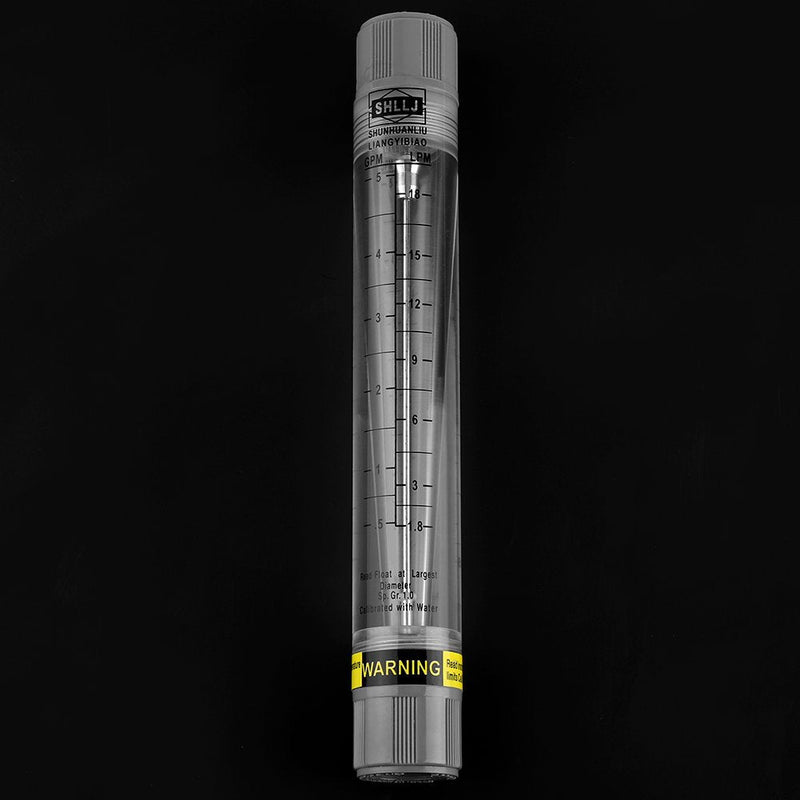 [Australia - AusPower] - Rotameter Flowmeter Plastic Tube for Water Gas Liquid 0.5-5 GPM / 1.8-18 LPM Industrial Pipeline 