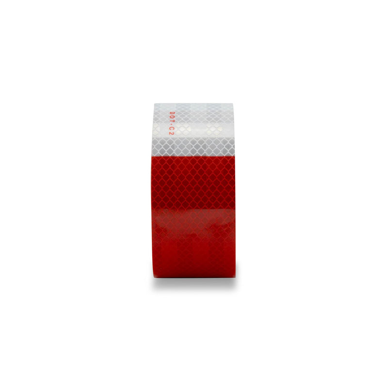 Defender Safety DOT C2 Reflective Adhesive Tape. Red, Silver, Red/Silver. Weather-Proof Commercial Grade for Trucks/Trailers, 2'' x 30' (DTC-RWH-33)