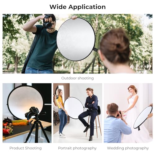 K&F CONCEPT 5-in-1 Light Reflector, 32" (80cm), Collapsible & Portable 32'' (80cm)