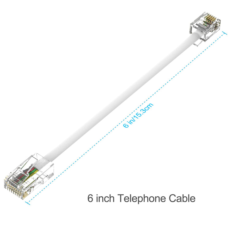 [Australia - AusPower] - [2-Pack] Phone Jack to Ethernet Adapter, Ethernet to Phone Line Adapter RJ45 Female to RJ11 Male Converter Adapter Cable for Landline Telephone Service 