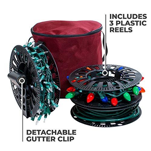 612 Vermont Christmas Light Storage Reel Holder with 3 Wheels