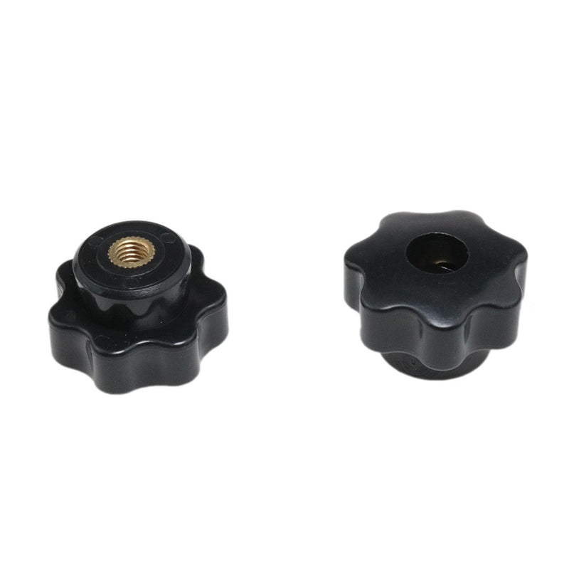 [Australia - AusPower] - M6 X 32 mm Knob Nut Female Thread Star Knob Clamping Nut Plastic Knobs T Track Knobs Black 8 PCS 