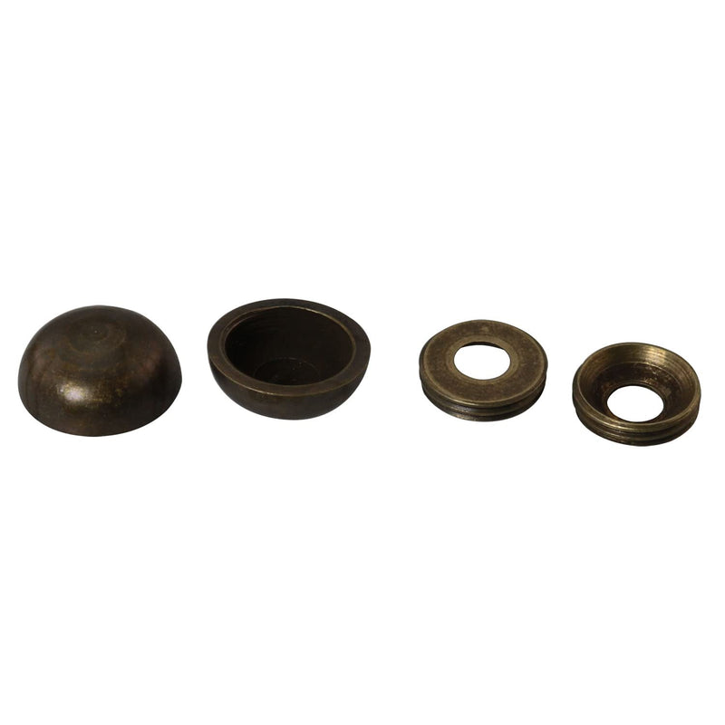 [Australia - AusPower] - 8pcs Pure Brass Decorative Screws with Caps Used as Mirror Screw Mirror Fixing Screws Cover Self-Tapping Screws (15mm, Bronze) 