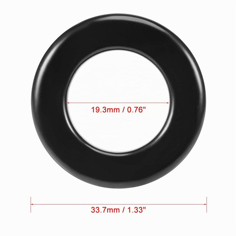 sourcing map 4 pieces ferrite ring iron powder toroid cores 19.3 x 33.7 x 11.3 mm black grey de
