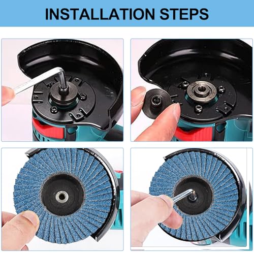 Pack of 10 Flap Discs, 76 mm 120 Grain Sanding Discs for Metal, Wood, and Steel, Sanding Mop Discs, Flap Discs for 3-Inch Angle Grinders | 120 Grit Sanding Mop Discs, Flap Discs for Metal, Wood, and Steel BYP-120