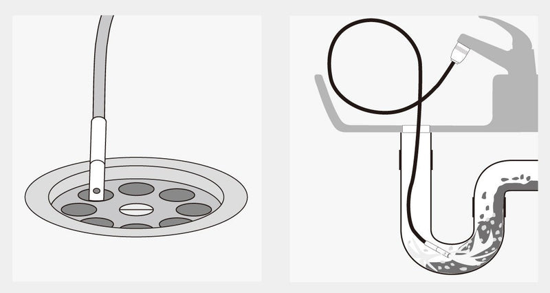 Drain Cleaner, Bathroom Clog Remover, High Pressure Pipe Cleaner, Duct Unblocker, 10ft Hose, Solid Brass Fittings