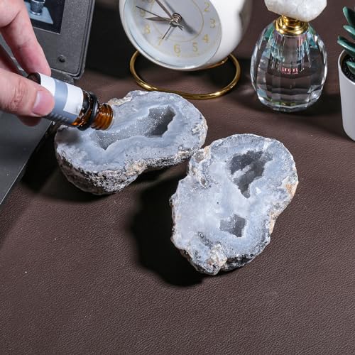 Sportmusies Natural Geode Agate Crystal Cluster Specimen, 0.22-0.44 lb Small