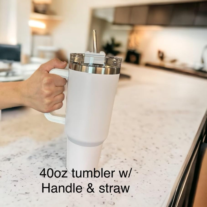 Tumbler, 40oz Tumbler, Western Tumbler, Engraved Cup with Handle, Cute Coffee Mug, 40oz Coffee Mug (Black/Gold(21)-Bee(B31)) Black r.Gold(16)-Bee(B31)