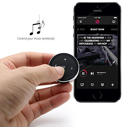 [Australia - AusPower] - Wireless Bluetooth Media Button Remote Selfie Control Car Motorcycle Steering Wheel Music for iPhone or Android with Mount 
