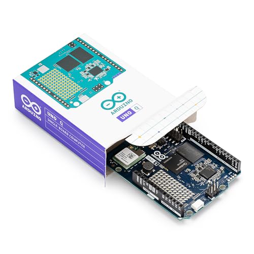 Arduino UNO Q 4GB [ABX00173] Hybrid Board, Qualcomm Dragonwing QRB2210 Microprocessor (MPU) & STM32U585 Microcontroller (MCU), AI Vision, Voice, IoT, Robotics, Linux Debian OS, Wi-Fi 5, USB-C 4.0 GB 32.0 GB
