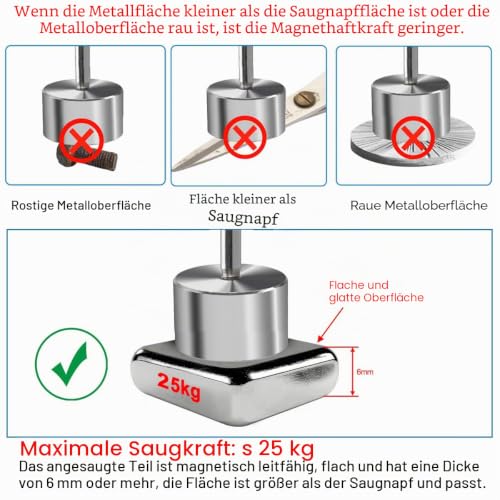 Heschen Elektromagnet-Magnet-Magnetspule P40/20, OD: 40 mm, DC 24 V, 25 kg
