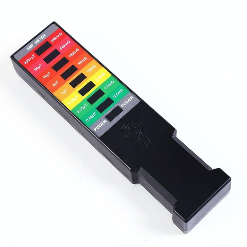 [Australia - AusPower] - Handheld EMF Detector with LED Light Scale, Electromagnetic Field Strength Meter for Paranormal Exploration, Ghost Hunting, and Environmental Testing 