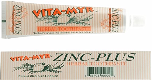 VITA-MYR Value Package 1 – 1 Tube Original 4 Oz Zinc+ Natural Toothpaste & 1-16 Oz Natural Mouthwash. Gluten Free. Vegan, No SLS, No Sugar, Fluoride, Alcohol or Saccharin.