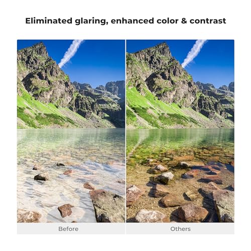 58mm Variable ND/CPL/Lens Cap Kits (3Pcs) Neutral Density ND2-2000(1-11 Stops) Polarizing Lens Filter with 18 Multi-Layer Coated for Camera Lens