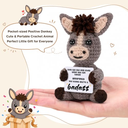 Funny Christian Religious Gifts for Women Christmas Crochet Donkey Christian Religous Gifts for Women