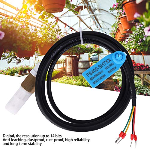 FS400-SHT3X Soil Digital Temperature Humidity Sensor Probe Copper and Plastic Shell I2C Output(SHT31)