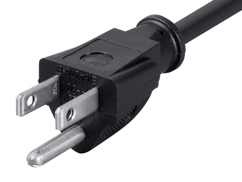 [Australia - AusPower] - Monoprice 6ft 16AWG Power Extension Cord Cable - SJT 16/3C NEMA 5-15P TO NEMA 5-15R (13A/125V) AP301+SP506 - Black 6 Feet 1 Pack 