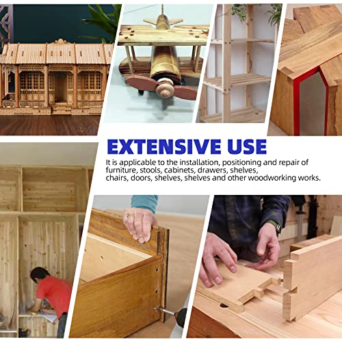 Glarks wooden dowel pin set with beveled ends, fluted dowels, tenon centers and transfer plugs for furniture projects