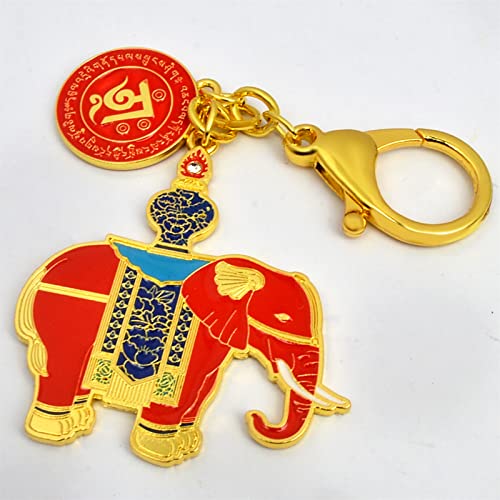 Feng Shui Red Prosperity Elephant Amulet
