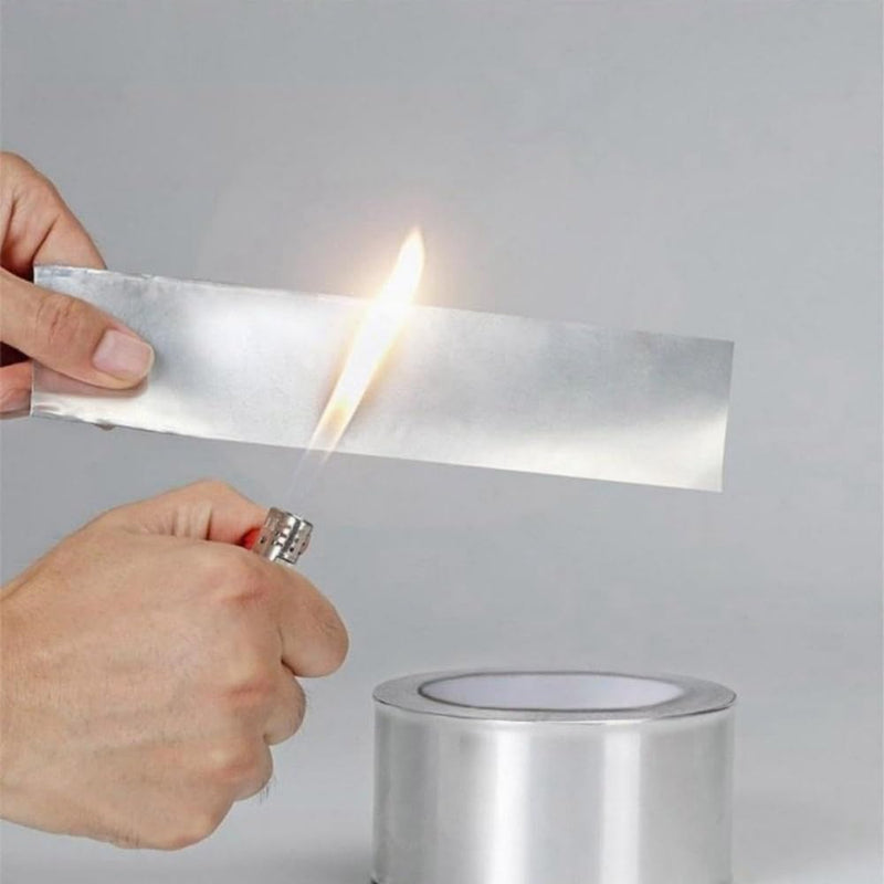 Aluminum Foil Duct Tape, Silver Fiberglass Heat Shield, 2 Inch x 32.8 ft, for HVAC, Dryer Vents & Insulation Automotive, Pipes, and Cabinets, 2 Rolls