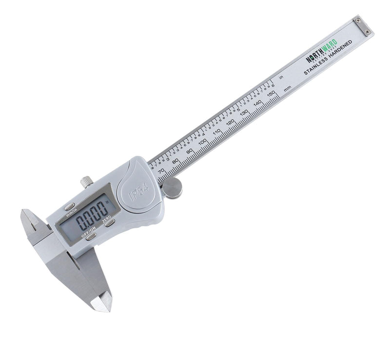 [Australia - AusPower] - Accusize Industrial Tools Digital Caliper, 0-6''/0-150 mm Range by 0.0005''/0.01 mm Resolution, Large LCD, Ip54 Water Resistant, 2015-0150 
