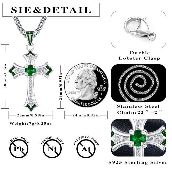 Silver Necklaces for Women Men Jewelry Gifts Saint Necklace Amulet Archangel Medal Pendant Religious Protector Retro Effect daily