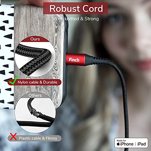 PIXEL Lavalier Microphone for iPhone (Apple MFi-Certified) | Lav Mic for Vlogging | External Microphone for Video Recording, Compatible with All Lightning Devices (10ft) 3m