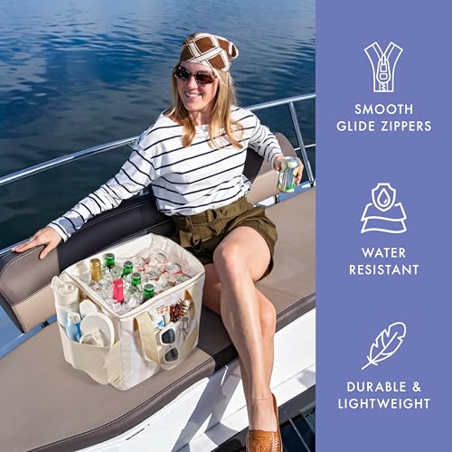Fit & Fresh Regatta insulated soft cooler bag with 24-can capacity in Pina Colada color, designed for keeping beverages cold.