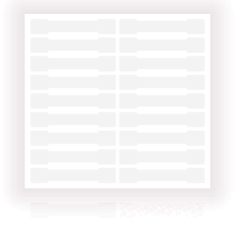 Transparent Blank Tamper Evident Labels Crystal Clear Sealing Package Seal Self Adhesive Security Warranty Void Tamper Proof Stickers (500pcs Bone) 500pcs Bone