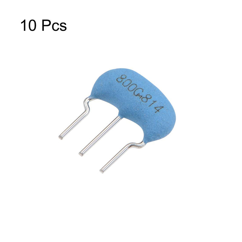[Australia - AusPower] - uxcell Ceramic Resonator Crystal Oscillator 8MHz 15pF 3 Pin DIP Curved, Blue 10 Pieces 