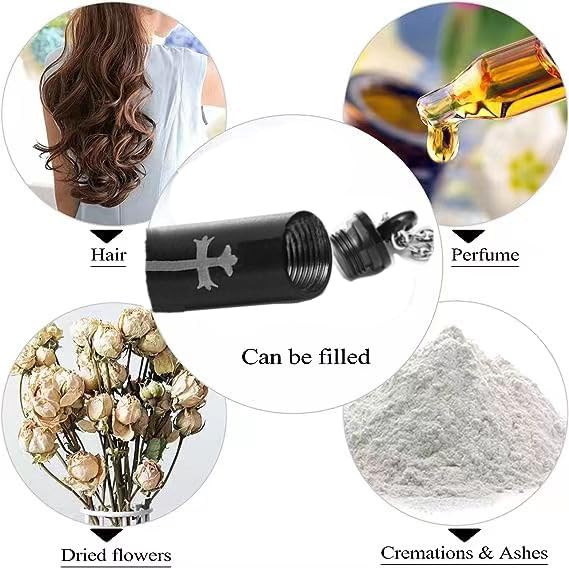 Celtic Cross Bullet Urn Necklaces for Ashes Cremation Jewelry Keepsake Memorial Pendant Dad