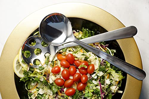 RSVP International Endurance Kitchen Collection Salad Serving Set, Dishwasher Safe, Set of 2, Stainless Steel
