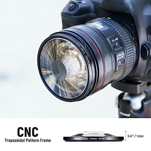 NEEWER 77mm Spiral Halo Camera Lens Filter, Prism K9 Optical Glass Special Effects Filter Photography Camera Lens Accessories with Tunnel Vision Warped Circular Halo Frame Effect