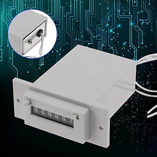 6-Digit Electromagnetic Pulse Counter AC 220V LCD Display Frequency Counter Pulse Signal Counter