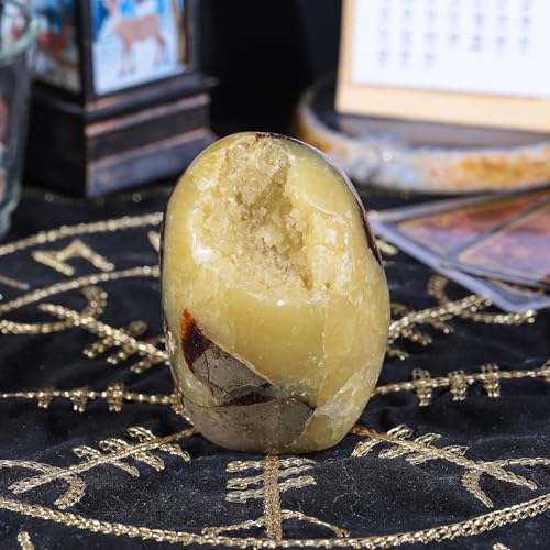 Natural Septarian Dragon Stone Geode Healing Crystal Geode Decor 0.66-0.88lb(301g-400g)