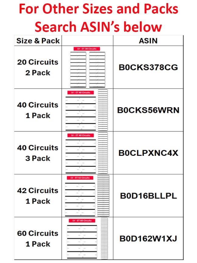 Littversions 1 Pack 60 Circuits Vinyl Circuit Breaker Panel Directory Labels/Decals/Stickers, Replacement for Eaton Challenger Electrical Panel/Load Centers CHMS