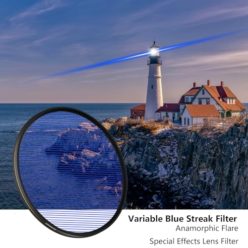 95mm Variable Blue Streak Filter, Special Effects Lens Filter 95mm