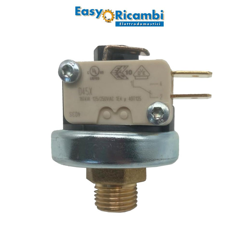Easyricambi Pressure Switch Water Pump XP110, Adjustable Water Pressure Sensor from 2 to 6 Bar, 1/4 Inch Gas Connection, Screw Adjustment, for Monitoring and Controlling Water Pressure